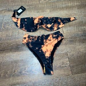 Tie dye two piece bikini